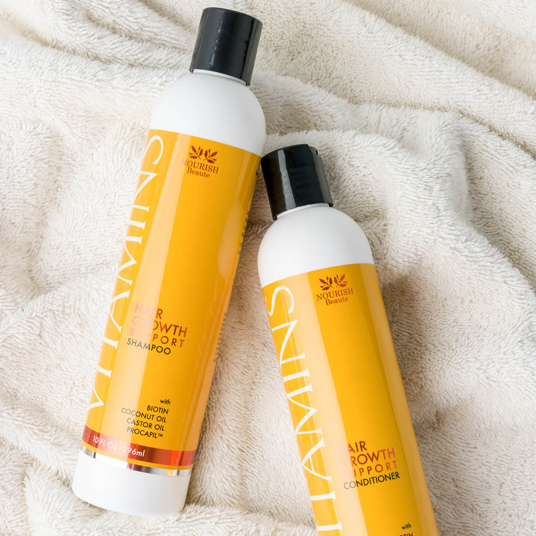 Vitamins Hair Growth Support Shampoo and Conditioner with Biotin